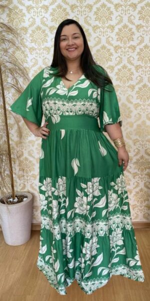 Vestido Plus Size Heloisa Verde G3