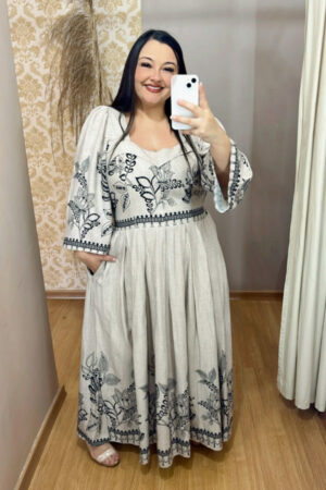 Vestido Plus Size Yasmin Viscose Gelo Piscina G1 G2 G3