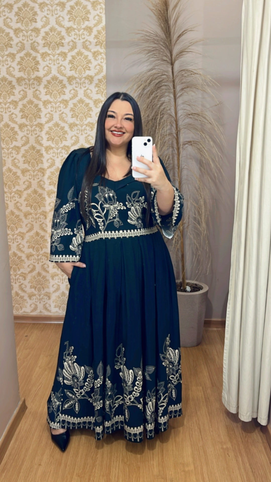 Vestido Plus Size Yasmin Viscose Preto G1 G2