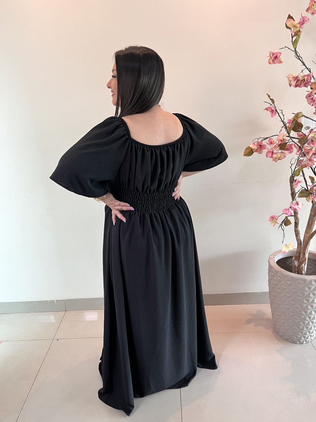 Vestido Plus Size Duna Preto Marta G3 - Imagem 6