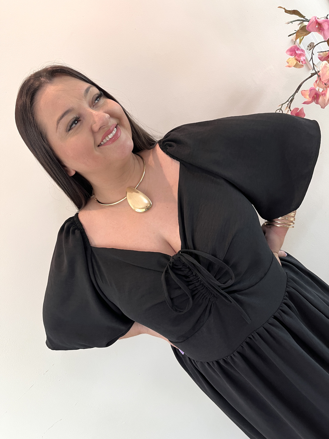 Vestido Plus Size Duna Preto Marta G3 - Imagem 4