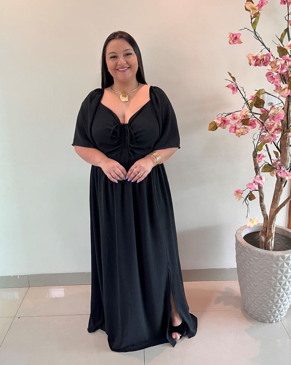 Vestido Plus Size Duna Preto Marta G3