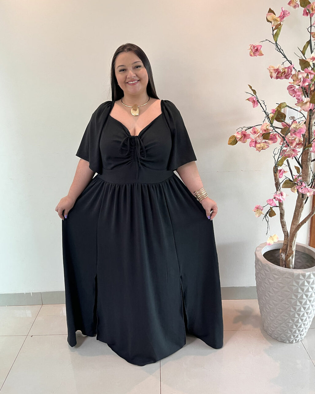 Vestido Plus Size Duna Preto Marta G3 - Imagem 2