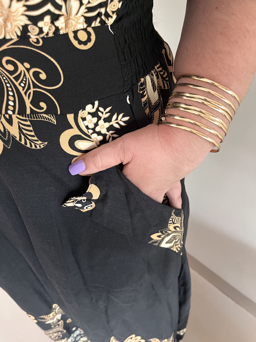 Vestido Longo Plus Size Viscose Preto Jessica G3 - Imagem 5